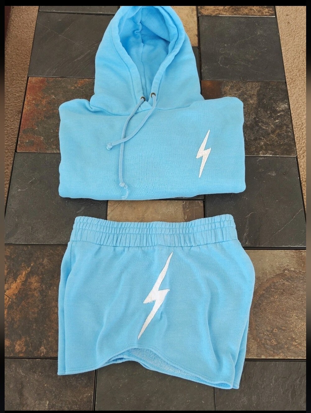 Aviator Nation Bolt Stitch Hoodie S & Shorts XS